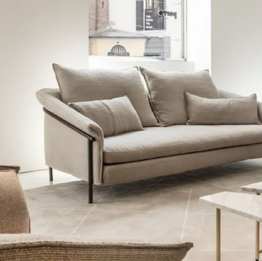 Divano lineare in tessuto Kite Sofa di Porro