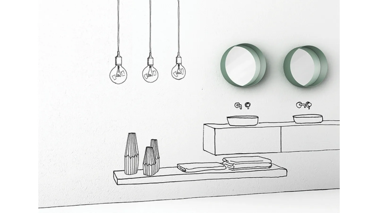 Specchi circolari da parete Dot di Minotti Italia