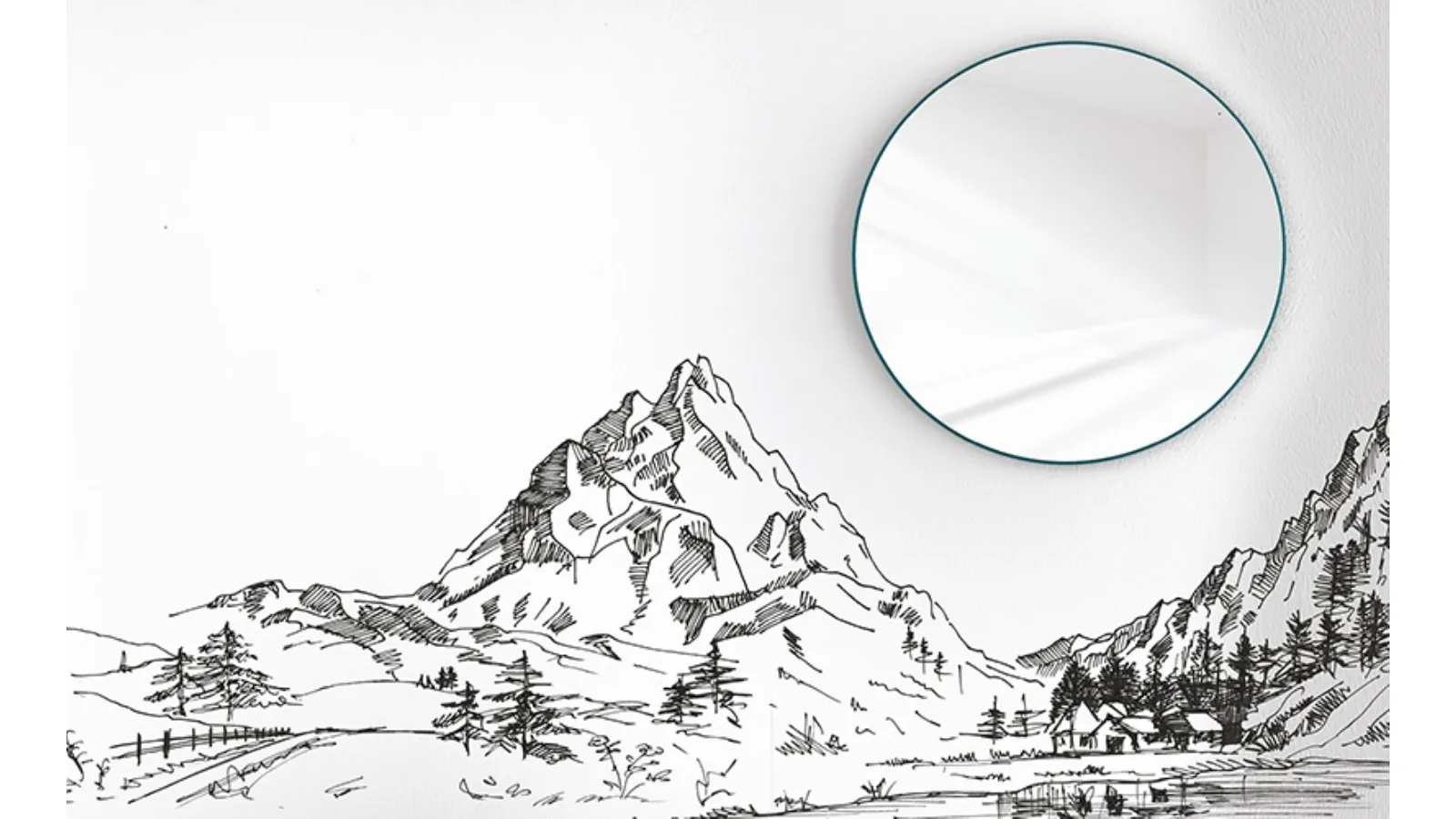 Specchio FullMoon di grandi dimensioni di Minotti Italia