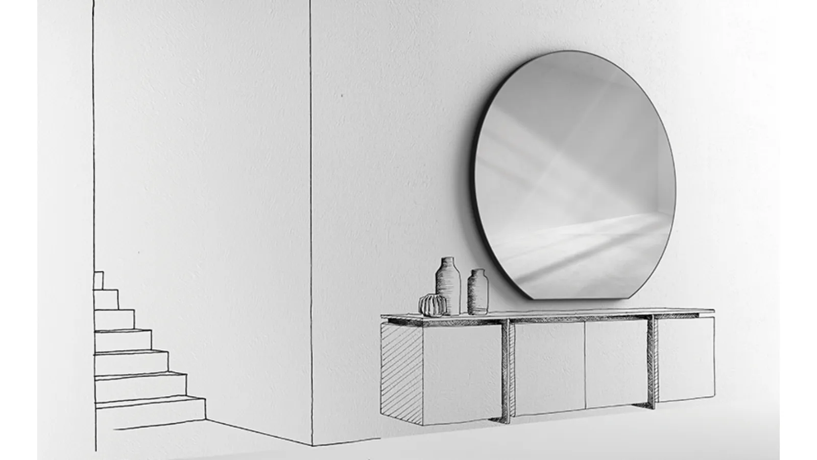 Specchio Sunset di Minotti Italia