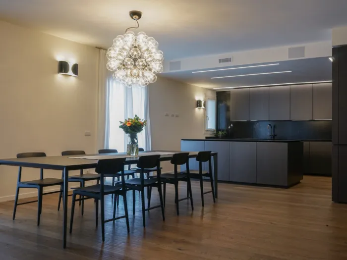 Arredamento cucina Milano, sala da pranzo e soggiorno.
