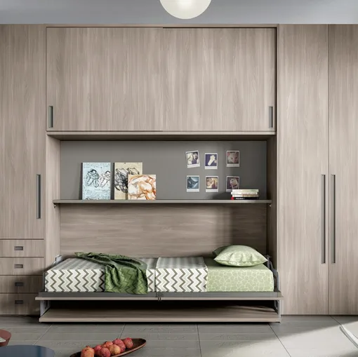 Cameretta in melaminico con letto a scomparsa Comp 364 di Tumidei