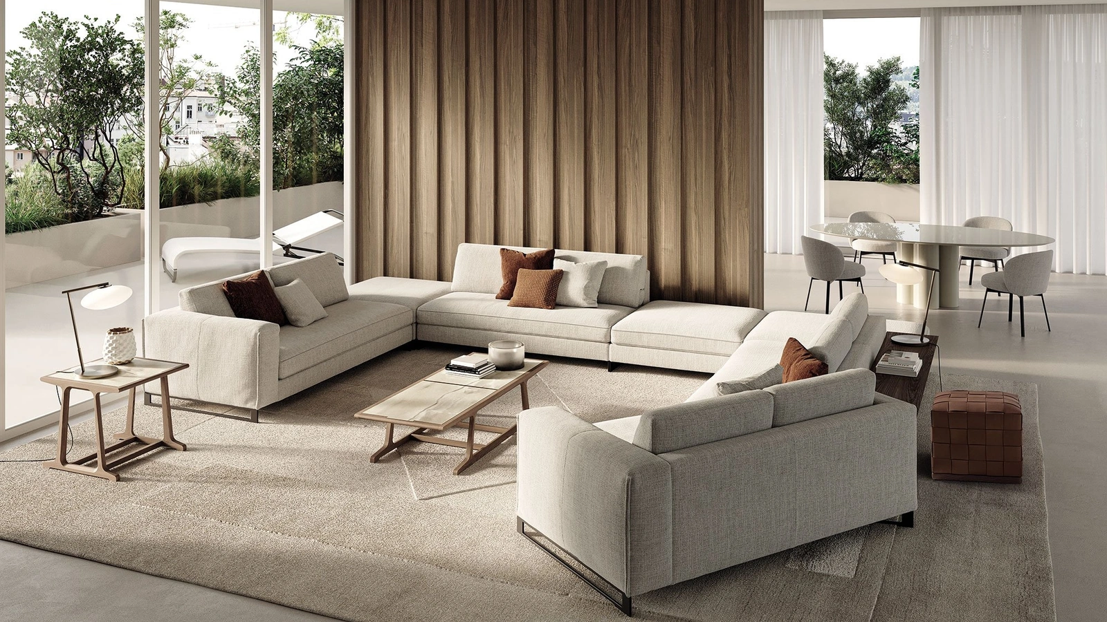 Salotto angolare Davis Twin di Frigerio