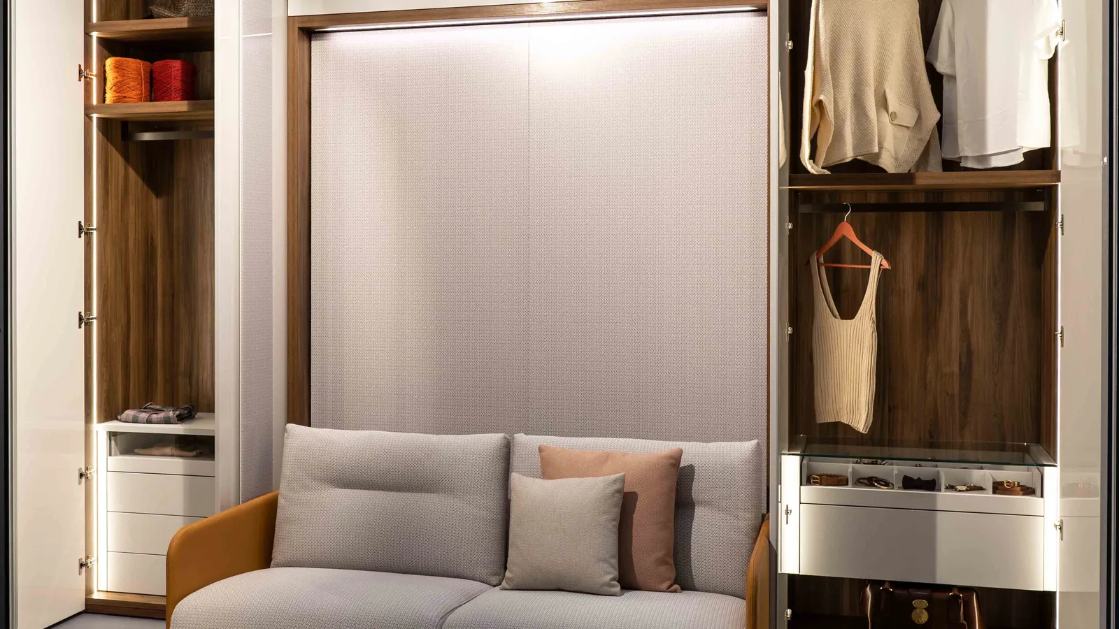 Letto a scomparsa Divano Taylor Comp 03 di Tumidei