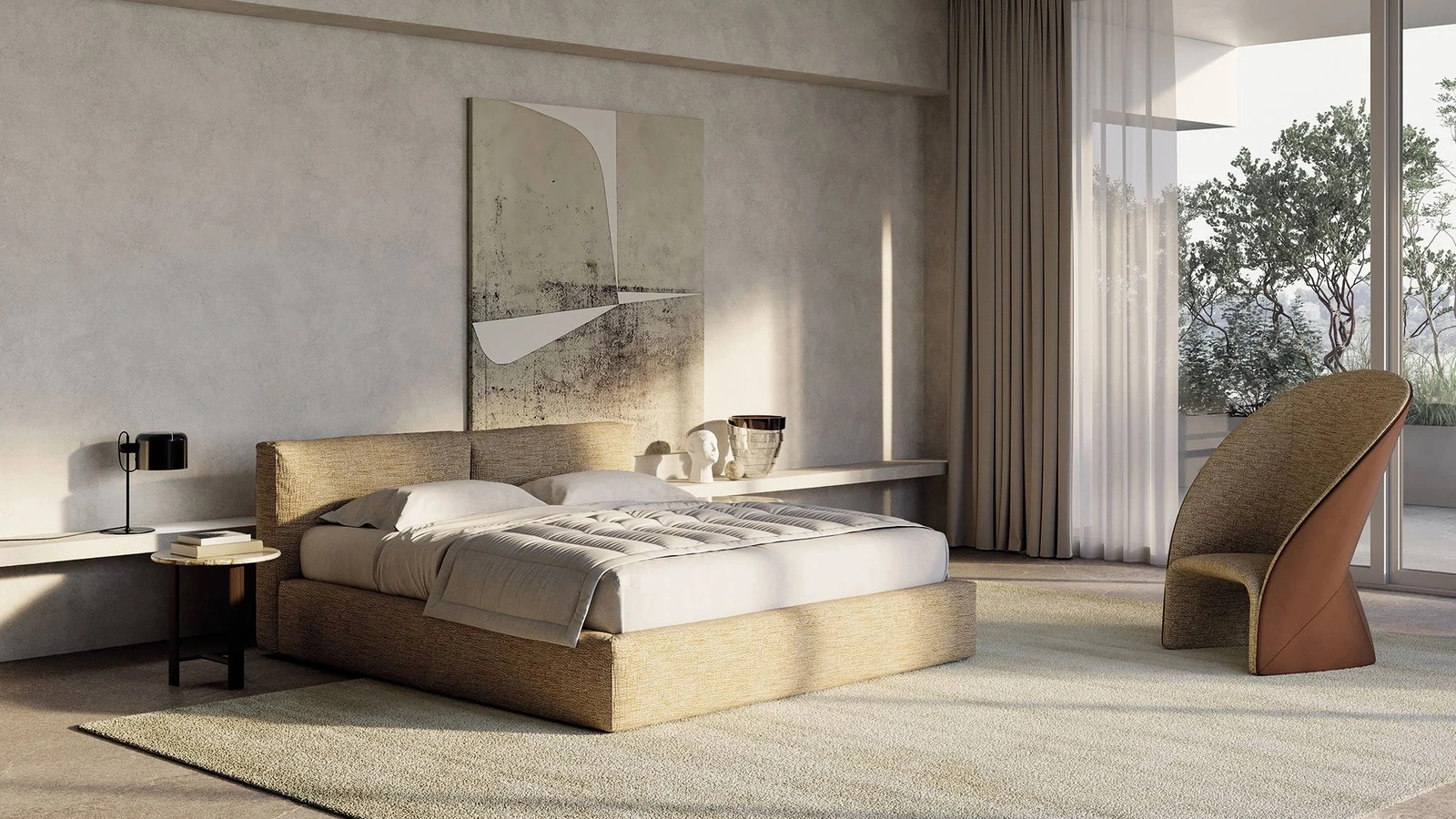 Letto con box contenitore Cooper Soft di Frigerio