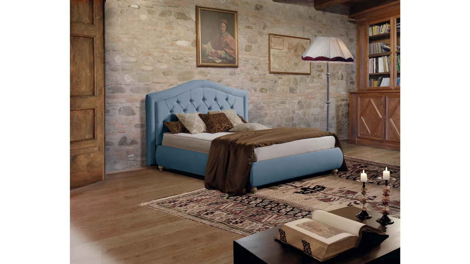 Letto con contenitore Sogno Capitonnè di Lettissimi
