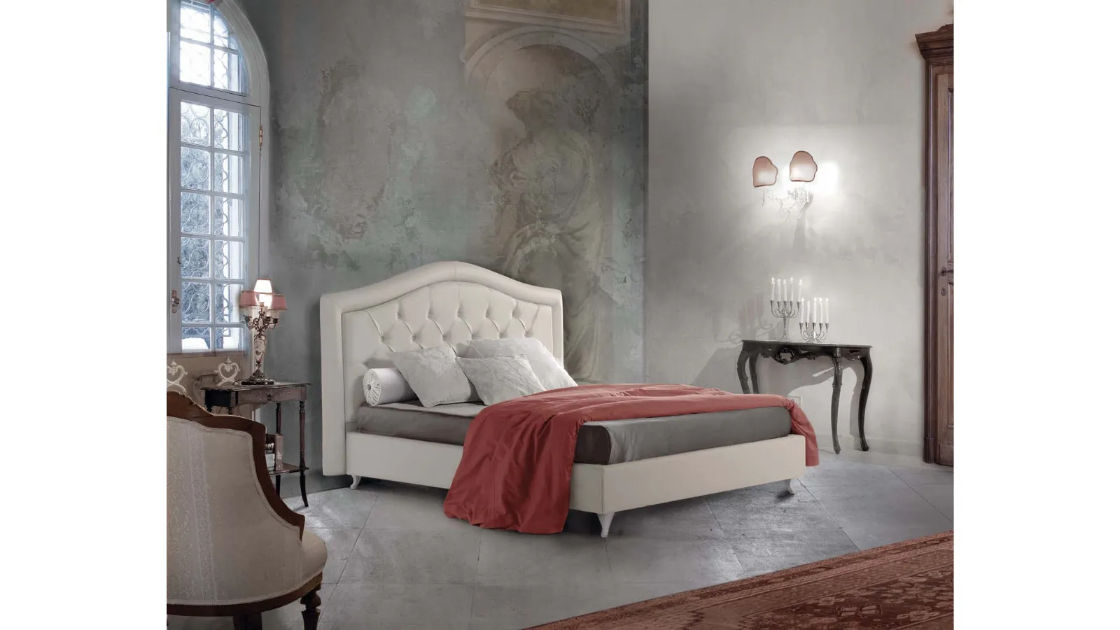 Letto con contenitore Sogno Capitonnè di Lettissimi
