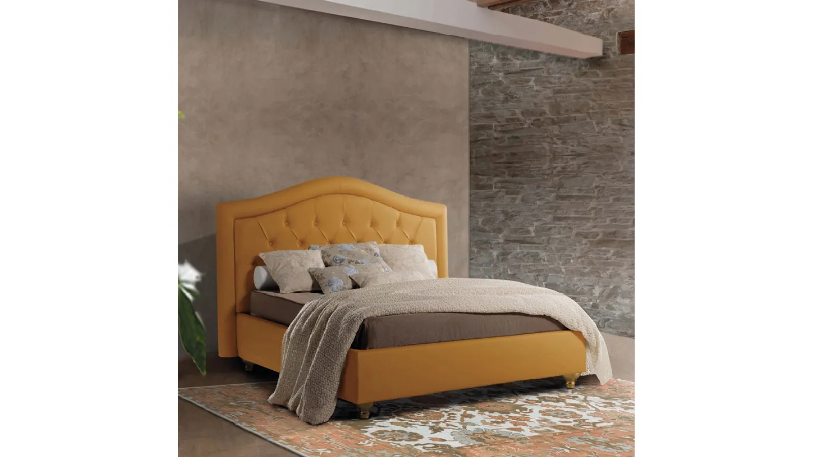 Letto con contenitore Sogno Capitonnè di Lettissimi