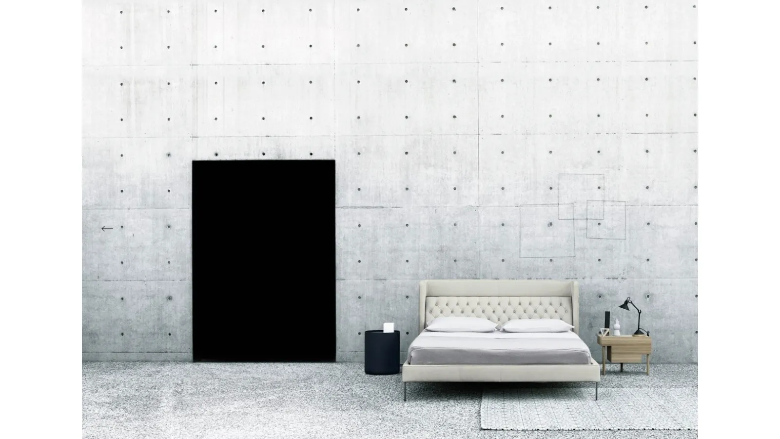 Letto in pelle Lipp Bed di Living Divani