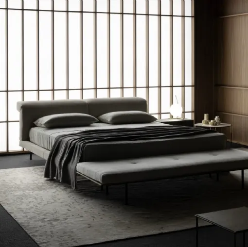 Letto in tessuto imbottito Sumo Bed di Living Divani