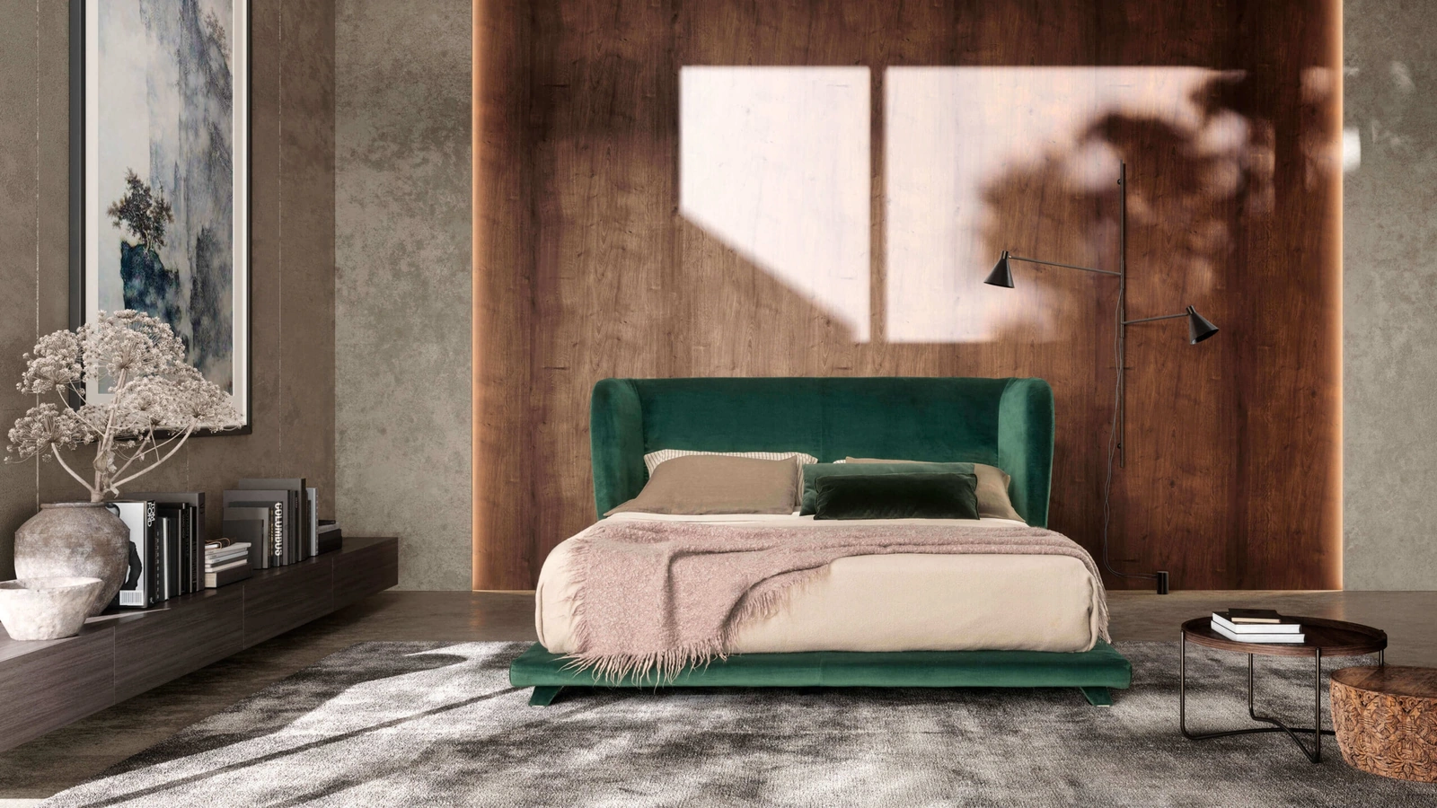 Letto imbottito Criss Cross di Valentini