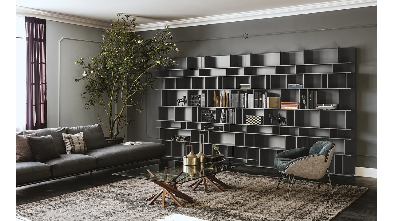 Libreria a muro Wally di Cattelan Italia