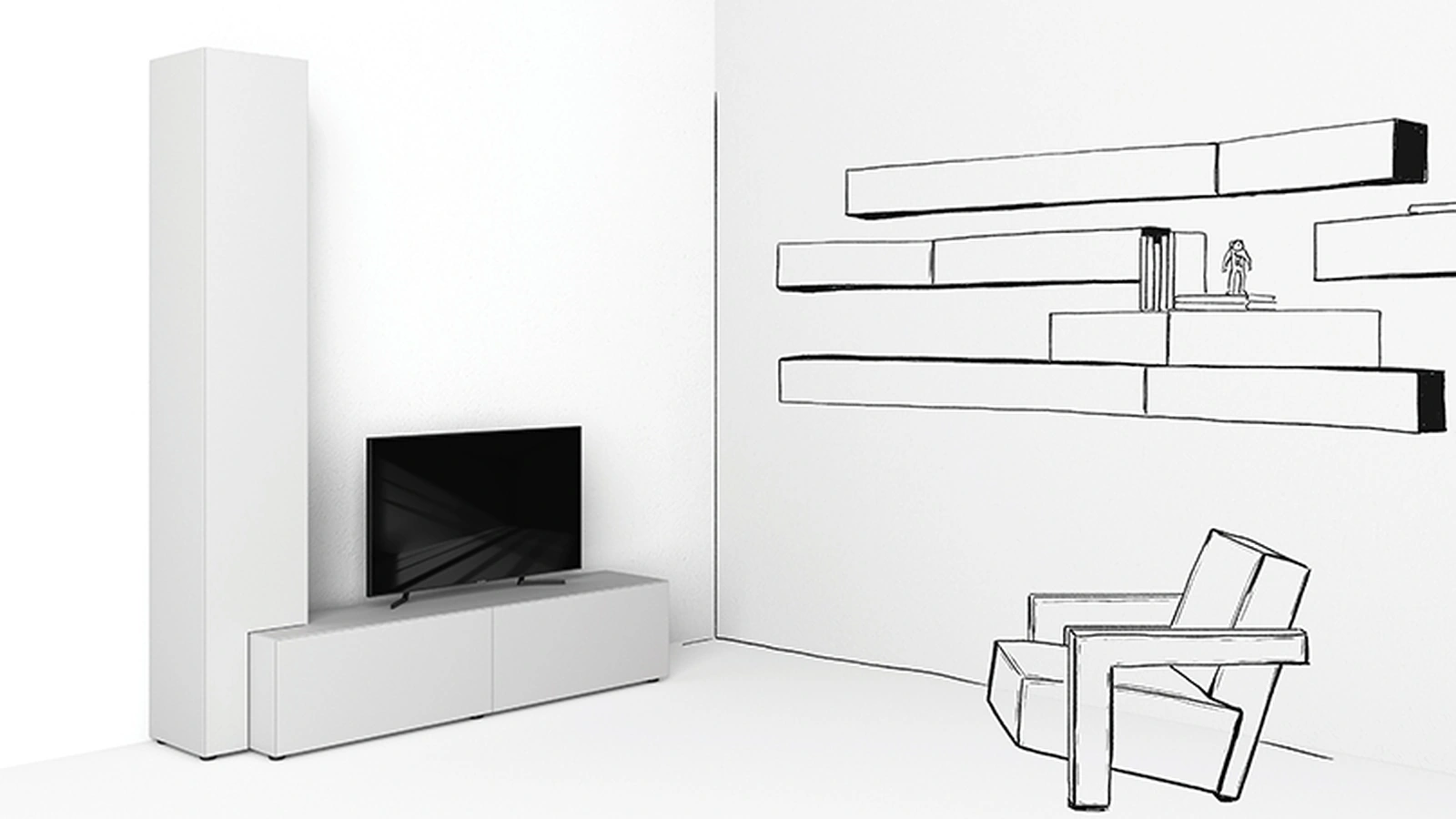 Mobile Porta Tv Regolo di Minotti Italia