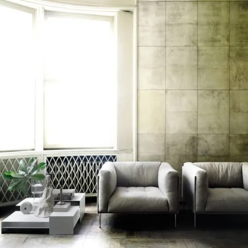 Poltrona in tessuto imbottito Rod di Living Divani