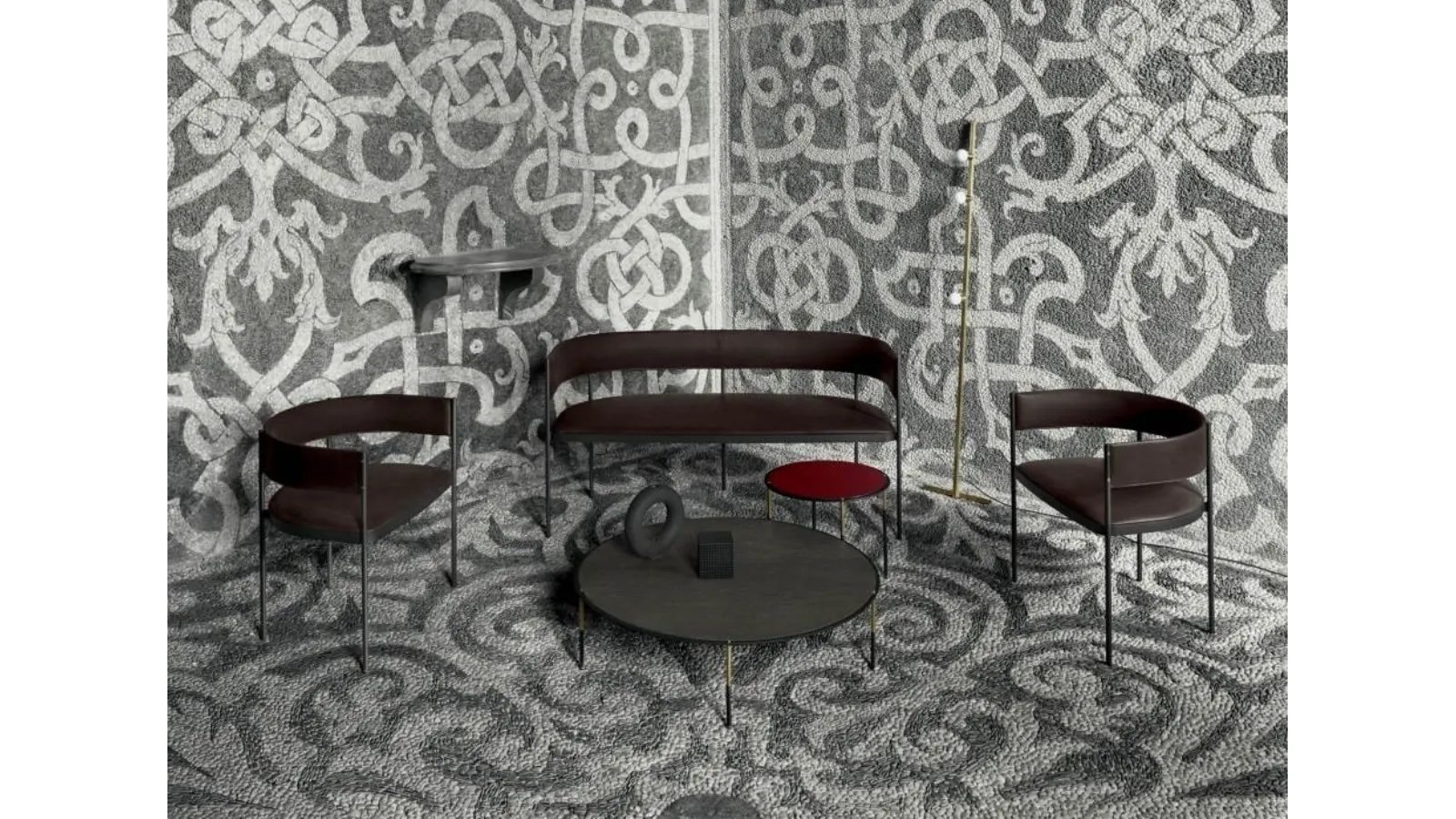 Salotto Era Settee in pelle di Living Divani