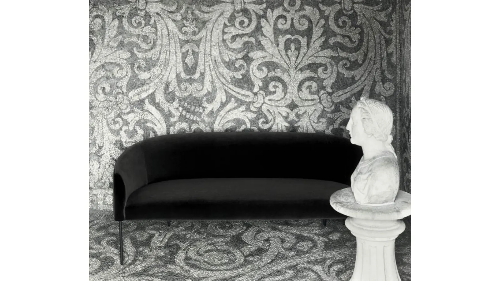 Divano lineare Era Sofa in tessuto di Living Divani