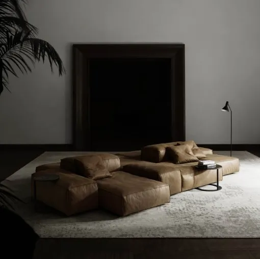 Divano con penisola Extrasoft di Living Divani