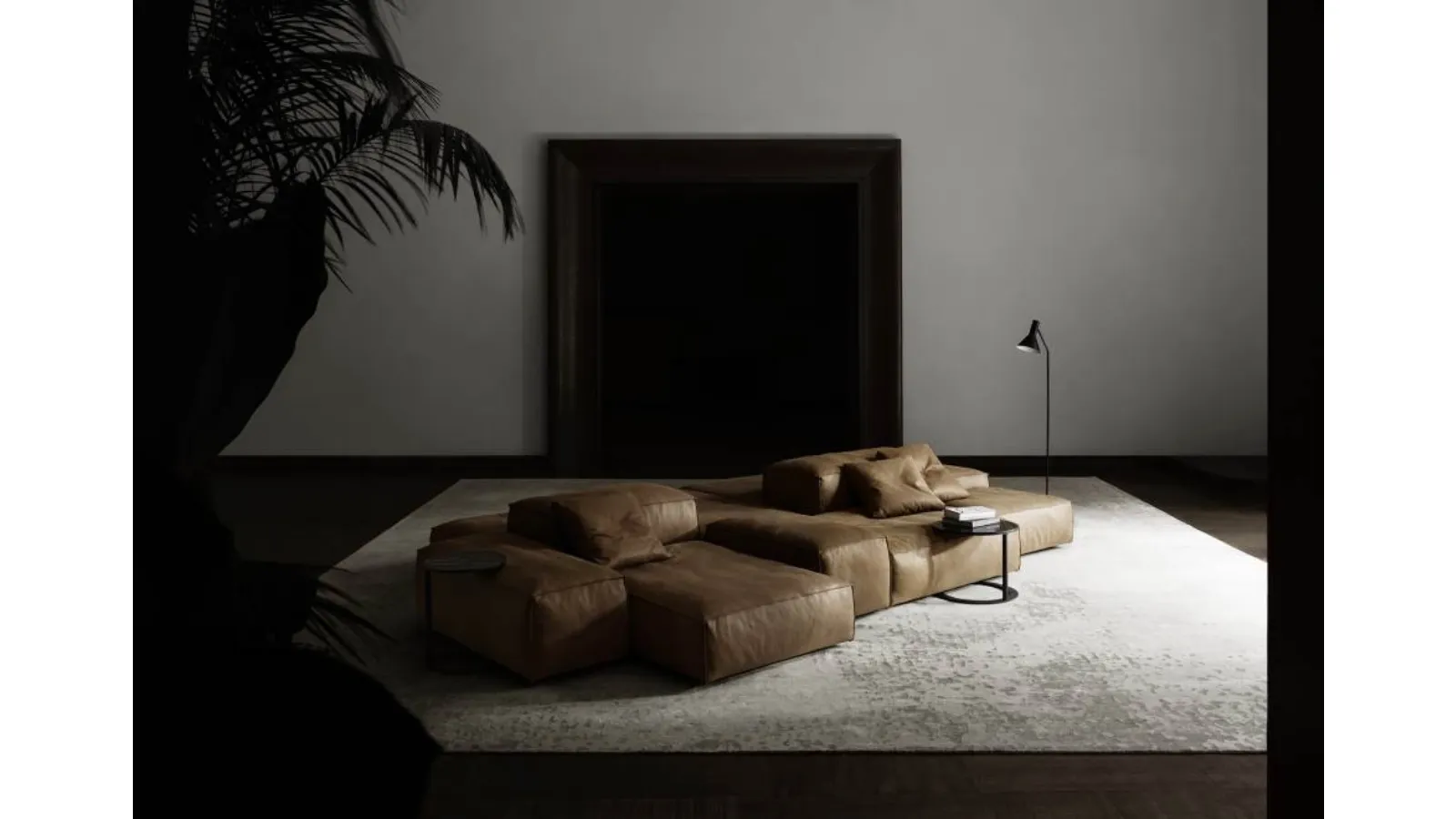 Divano con penisola Extrasoft di Living Divani