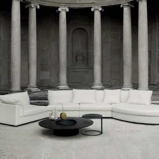 Divano angolare Floyd in pelle di Living Divani