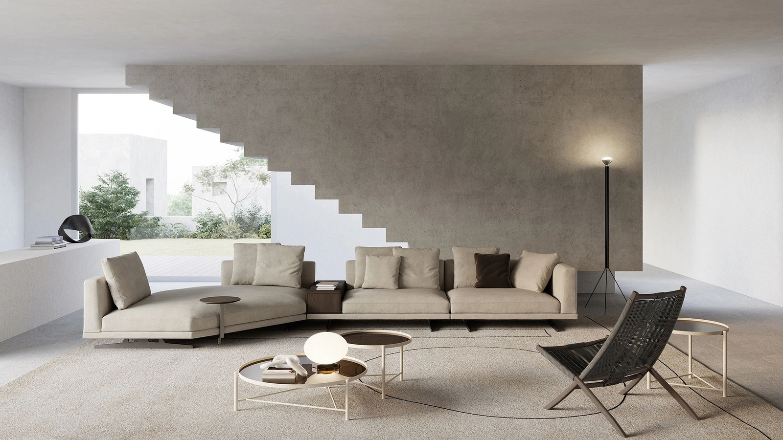 Divano angolare Horizon di Frigerio