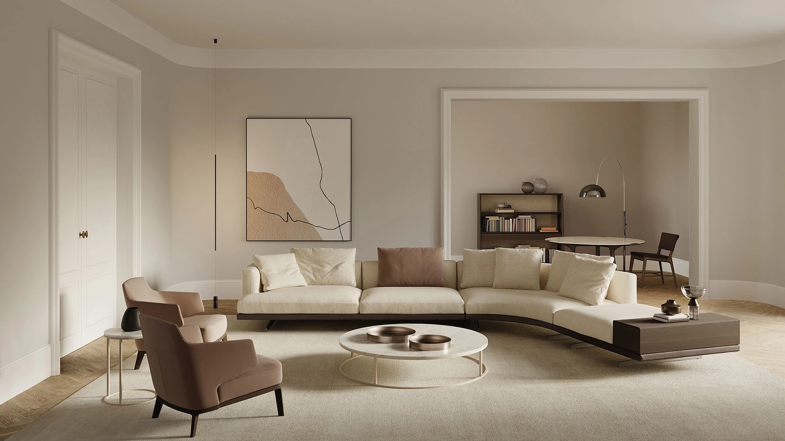 Divano angolare Horizon di Frigerio
