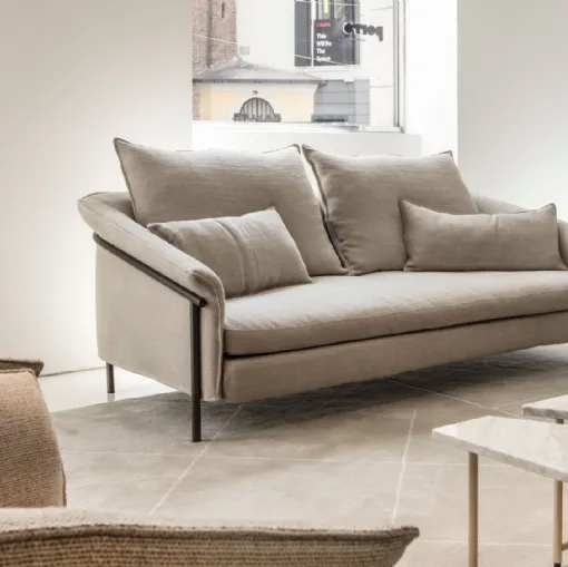 Divano lineare in tessuto Kite Sofa di Porro