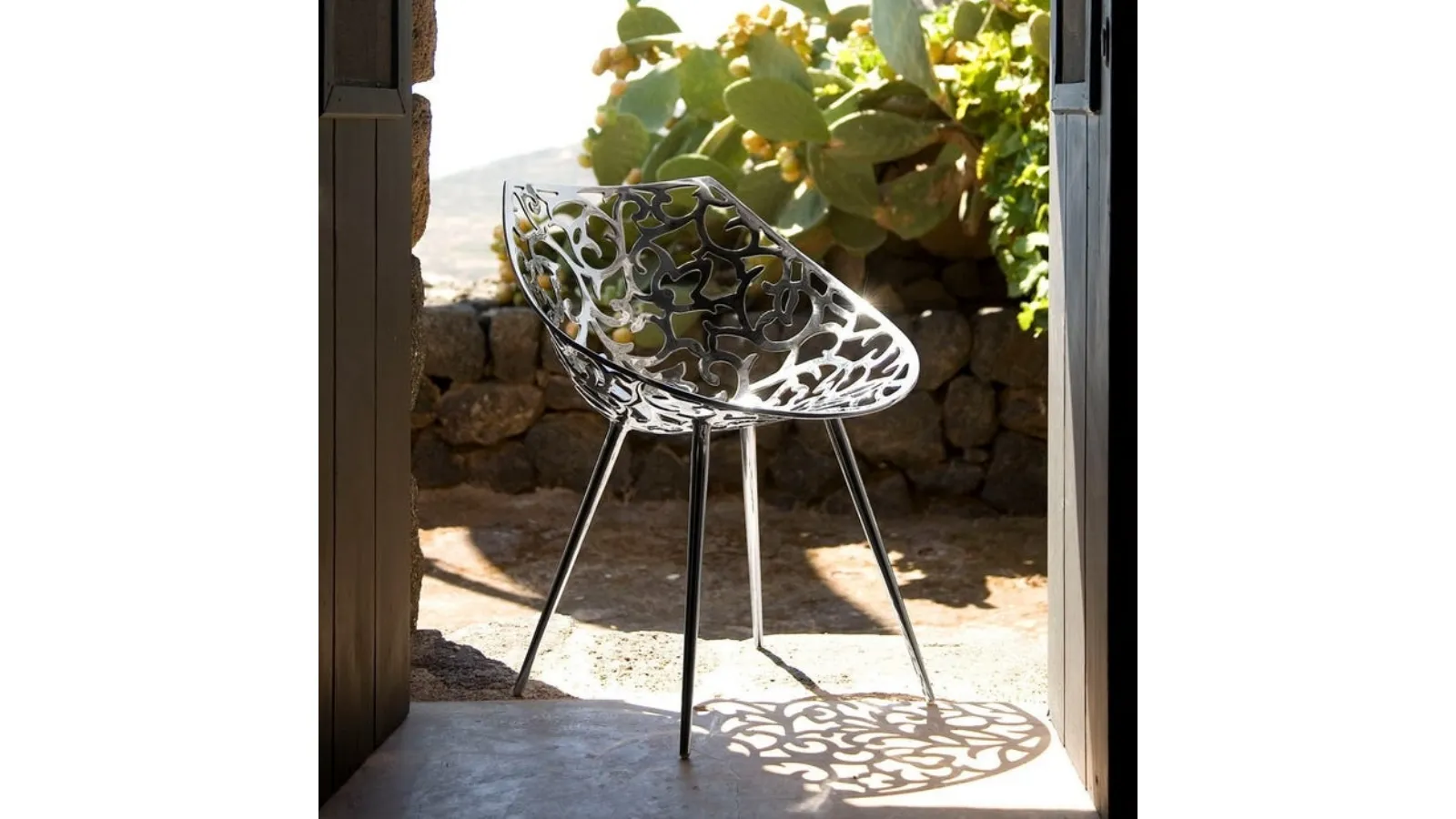 Sedia Miss Lacy in acciaio inox di Driade
