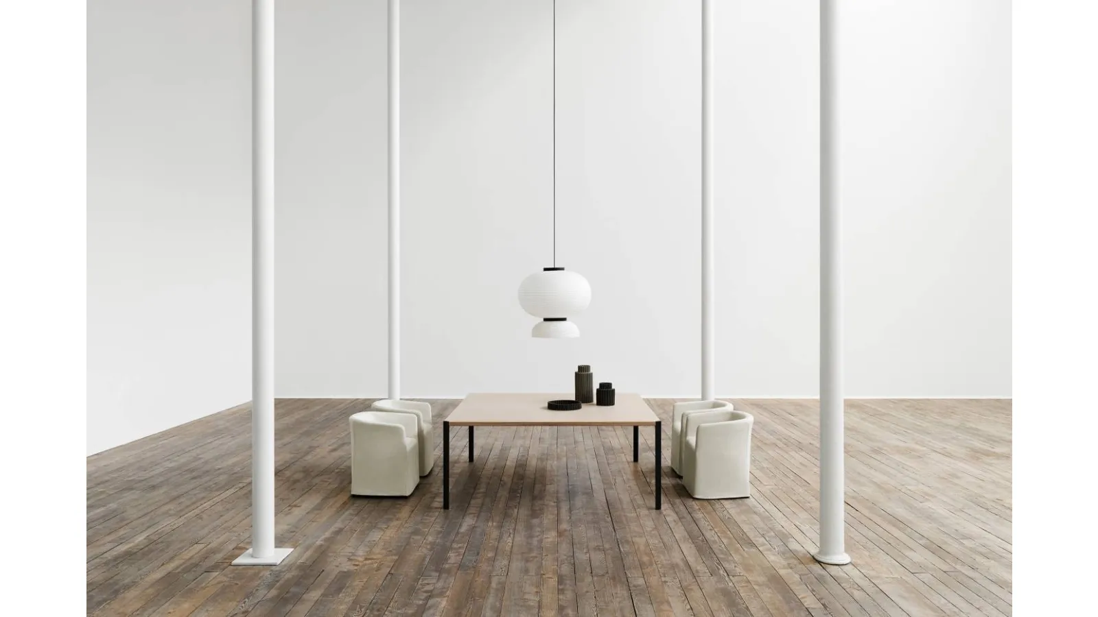 Tavolo quadrato in rovere naturale Graft di Living Divani