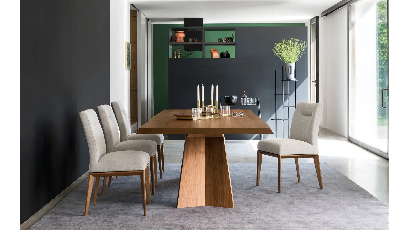 Tavolo rettangolare Icaro in rovere di Calligaris