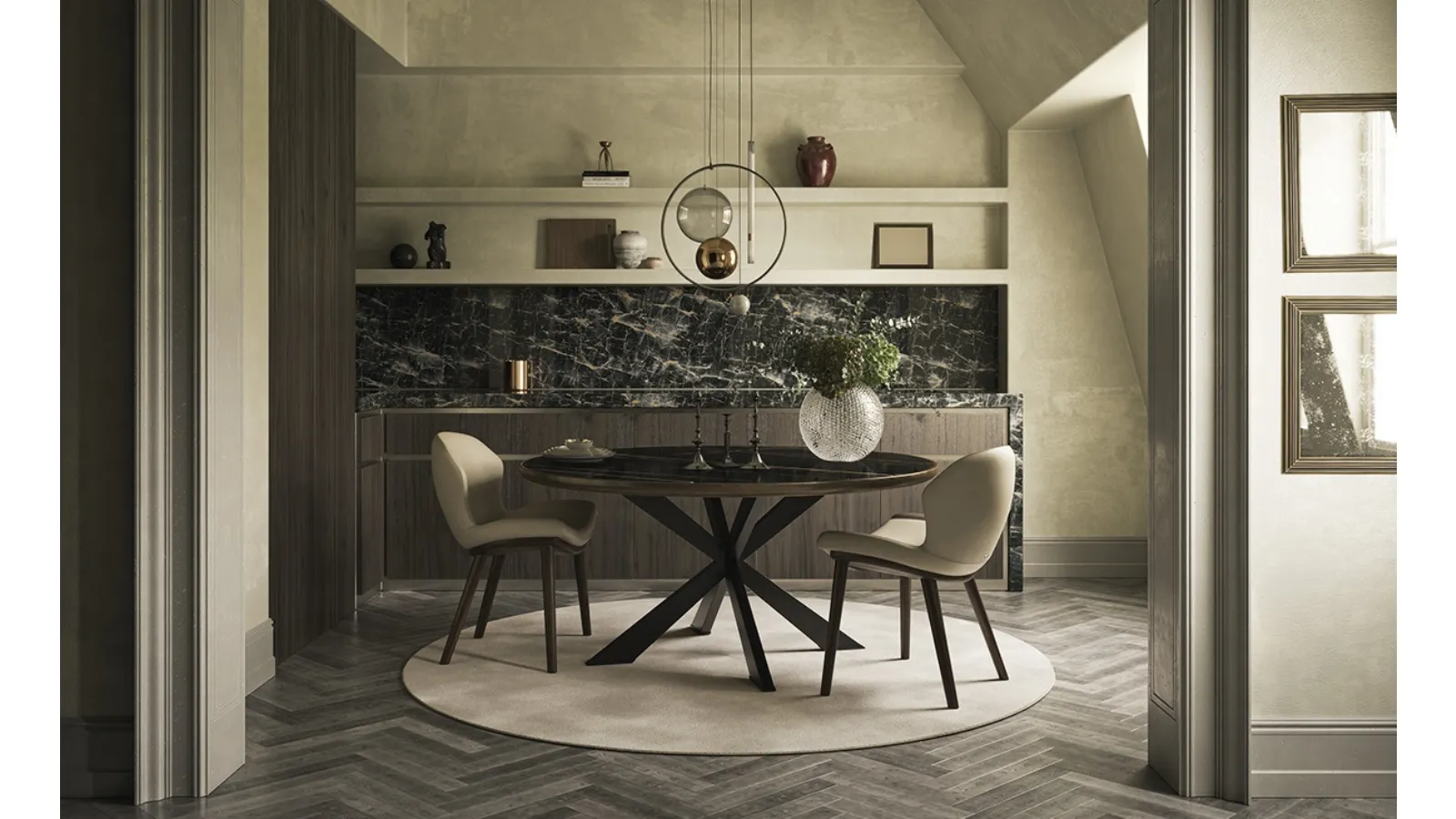 Tavolo Spider Keramik Premium Round di Cattelan Italia