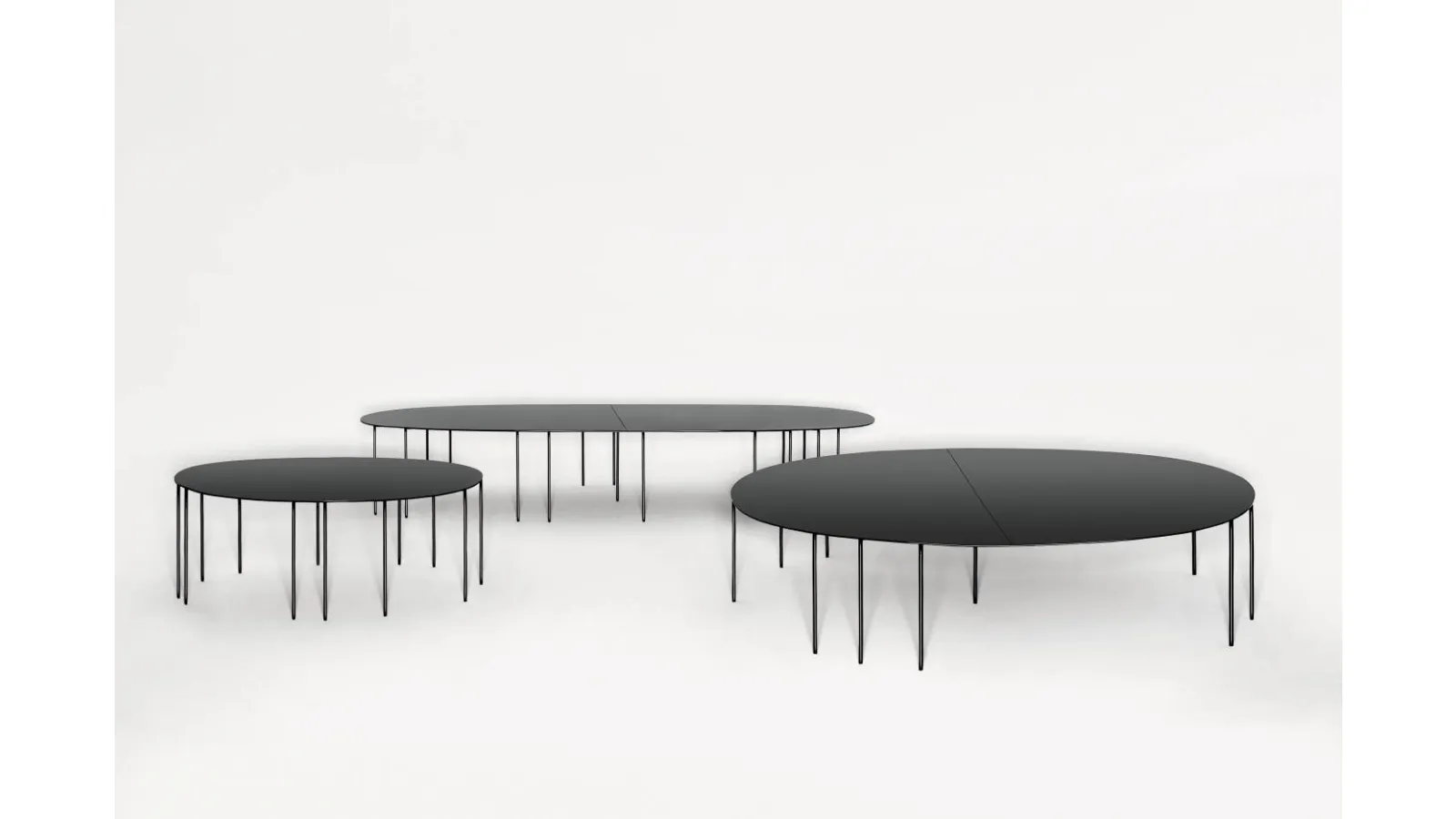 Tavolo The Uncollected Collection in tondino d’acciaio e alluminio di Living Divani