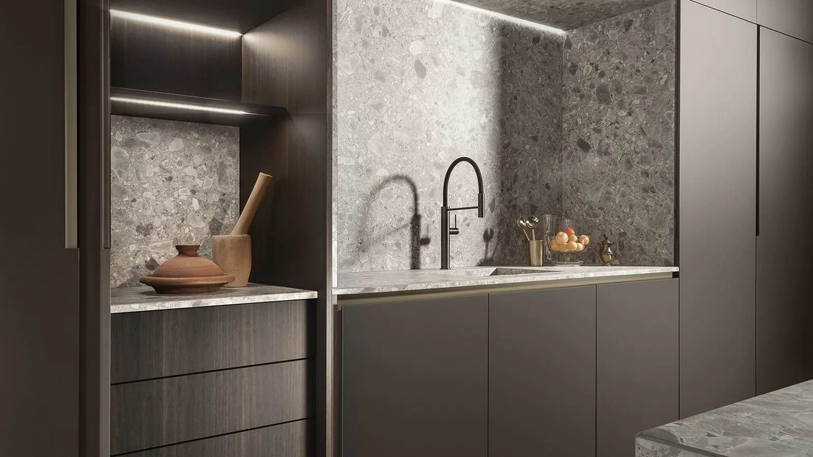 Cucina Design con isola Without Borders di Mittel