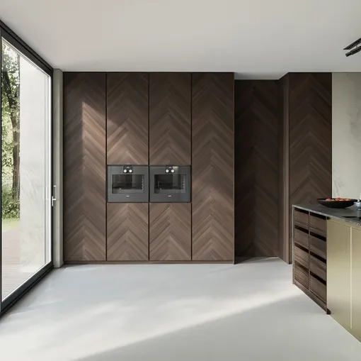 Cucina Design Ritmo Collection in legno e laccato di Mittel