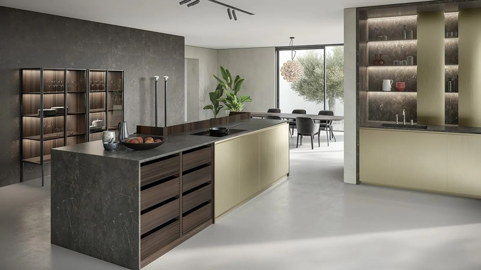 Cucina Design Ritmo Collection in legno e laccato di Mittel