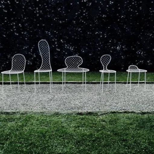 Sedia di design Family Chair in metallo di Living Divani