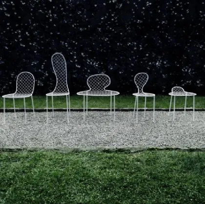 Sedia di design Family Chair in metallo di Living Divani