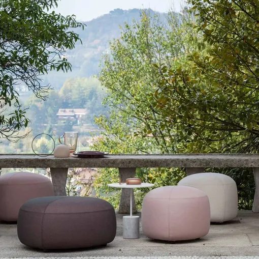Pouf da giardino Kipu in tessuto di LaPalma