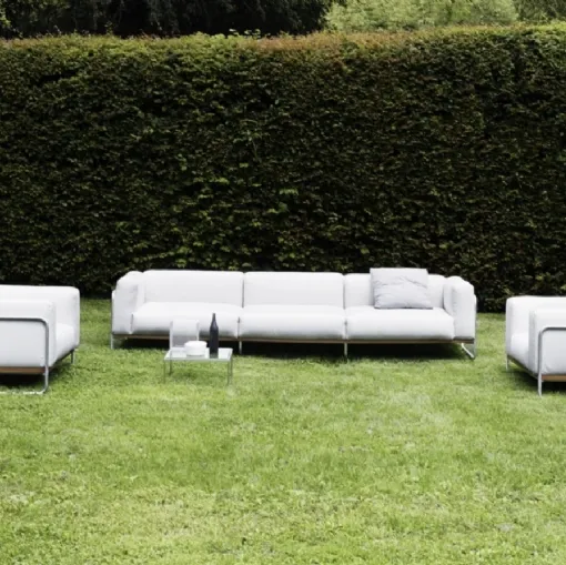 Salotto da esterno in tessuto Filo Outdoor di Living Divani