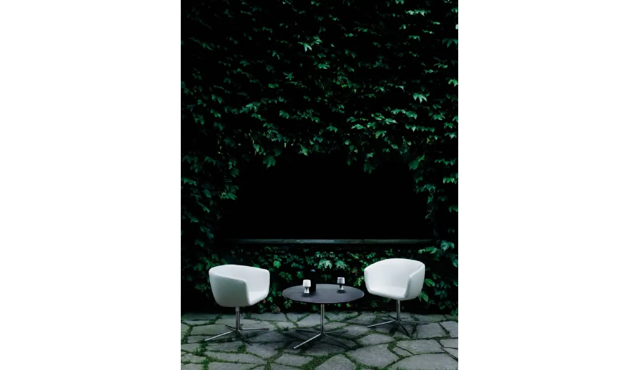 Tavolino rotondo in HPL e base in metallo Jelly Table di Living Divani